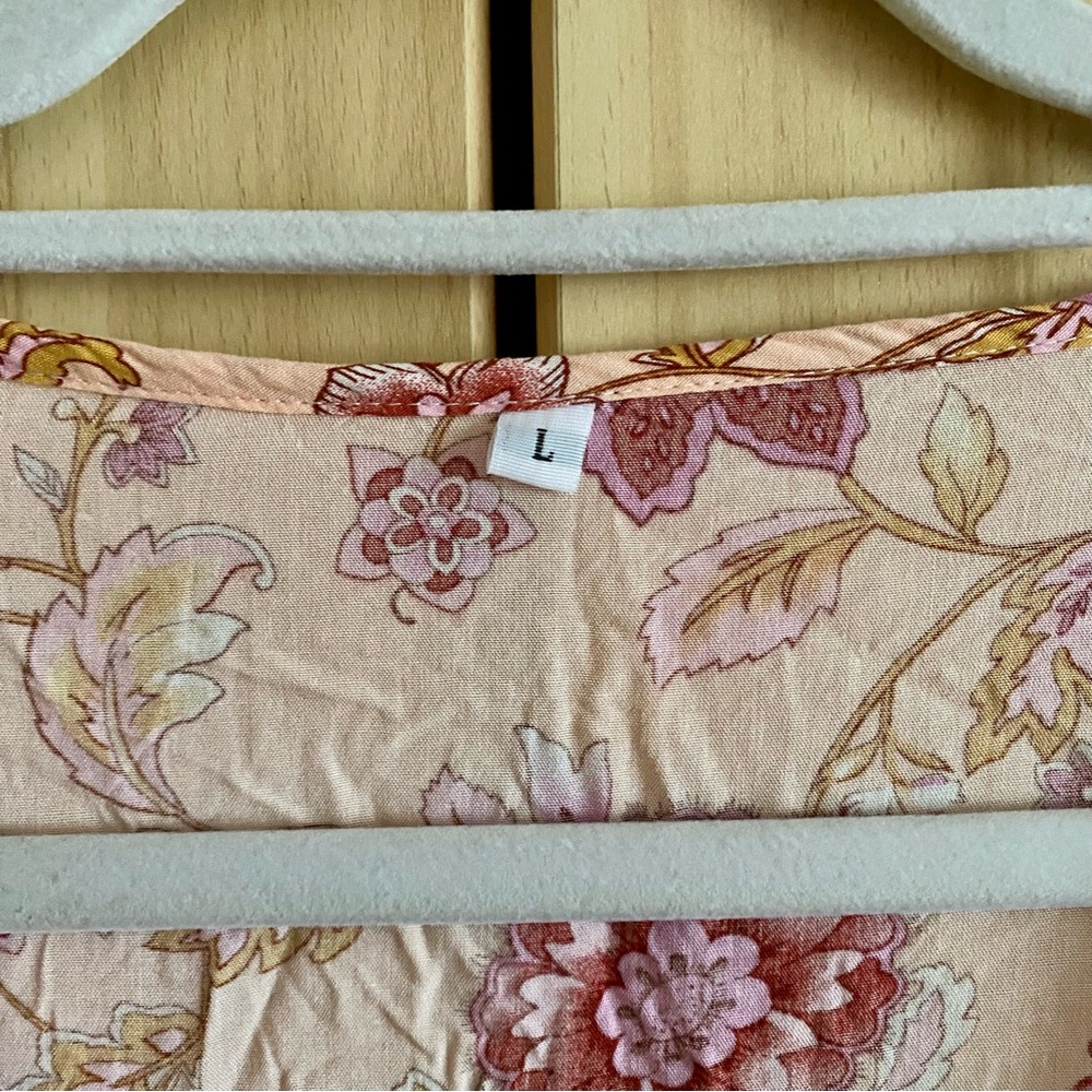 BOHO Floral Pink and Cream Dress With Tassel Detail 🌸 - Picture 13 of 14